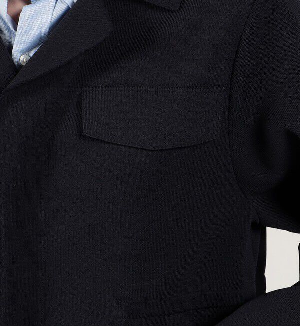 TOMORROWLAND MENS「ポリエステル ニットミリタリーブルゾン」|ニット・セーター|