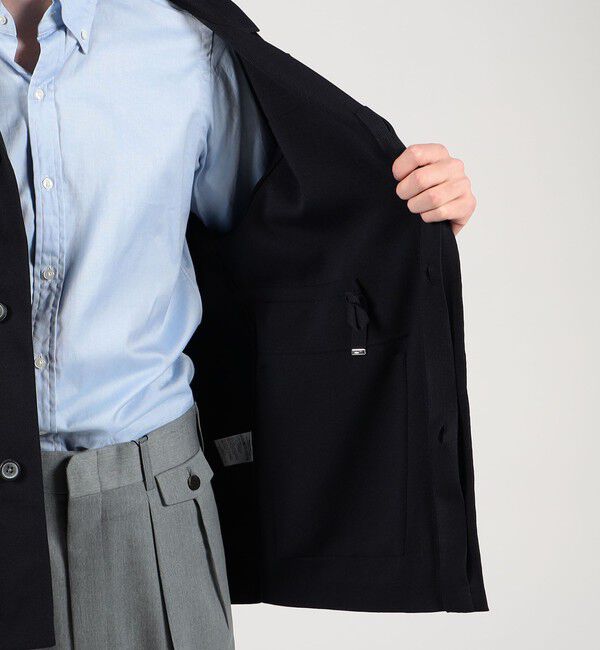 TOMORROWLAND MENS「ポリエステル ニットミリタリーブルゾン」|ニット・セーター|