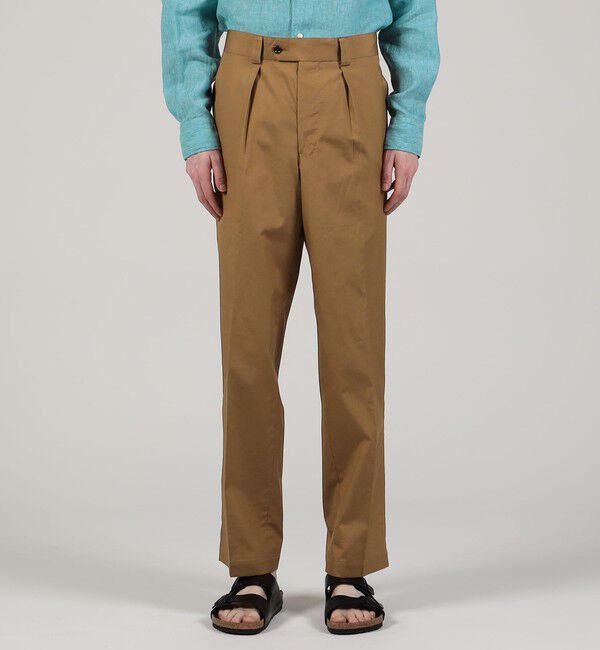 TOMORROWLAND MENS「コットンポプリン 1プリーツスラックス」|スラックス|