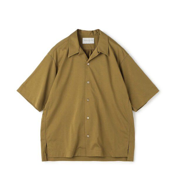 TOMORROWLAND MENS「コットンポリエステルジャージー オープンカラーシャツ」|シャツ・ブラウス|45 キャメル