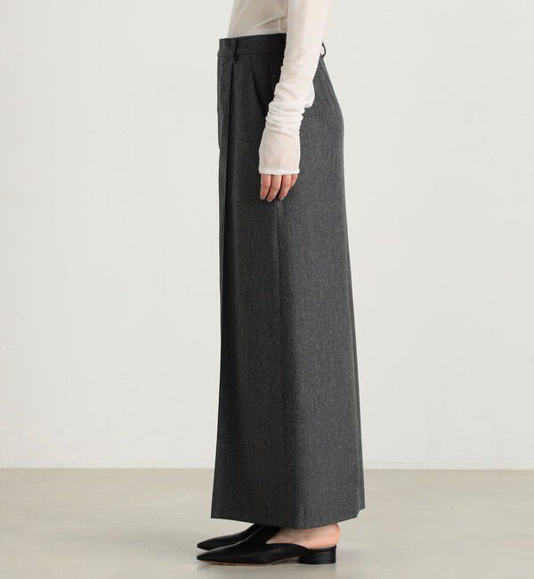 Edition「ポプリンメルトン ロングスカート」|タイト|