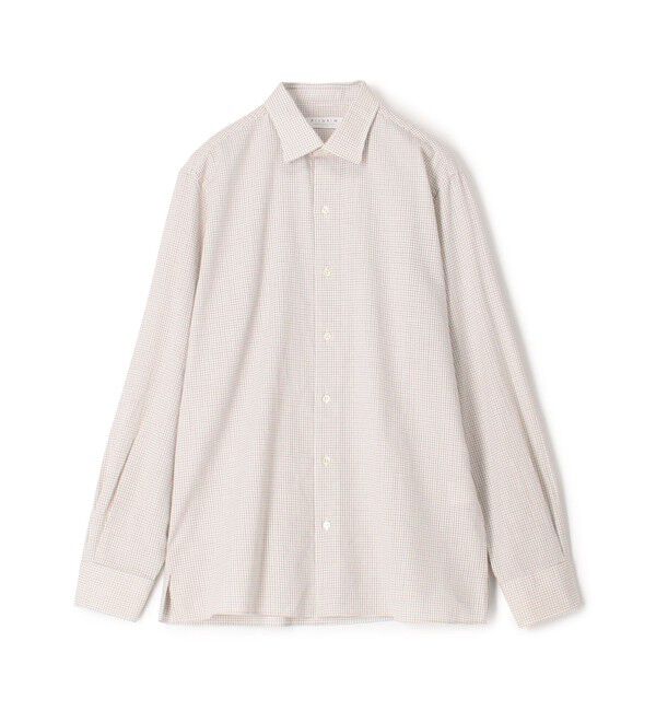 TOMORROWLAND MENS「コットンウールツイル ショートポインテッドワイドカラーシャツ」|シャツ・ブラウス|36 レッド系