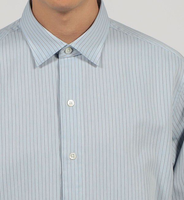 TOMORROWLAND MENS「コットンウールツイル ショートポインテッドワイドカラーシャツ」|シャツ・ブラウス|