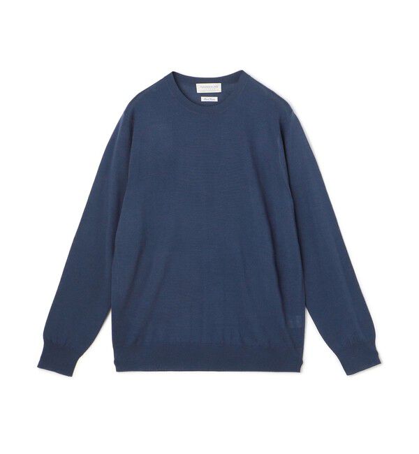 TOMORROWLAND MENS「TOMORROWLAND tricot スーパーファインメリノウール クルーネックプルオーバー」|ニット・セーター|67 ダークブルー