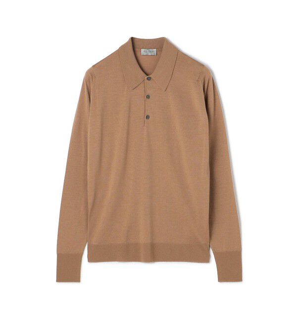 TOMORROWLAND BUYING WEAR「JOHN SMEDLEY 30G EASY FIT ウール ニットポロシャツ DORSET」|ニット・セーター|45 キャメル