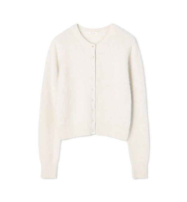 DES PRES「フォックスカシミヤ クルーネックカーディガン」|カーディガン|12 ホワイト系