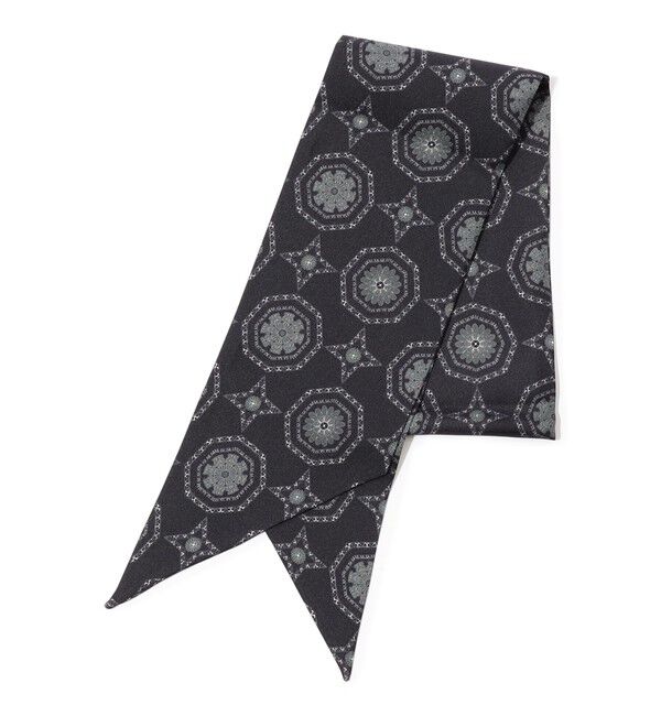 TOMORROWLAND GOODS「Kinloch シルクプリント スカーフ」|バンダナ・スカーフ|18 ブラック系