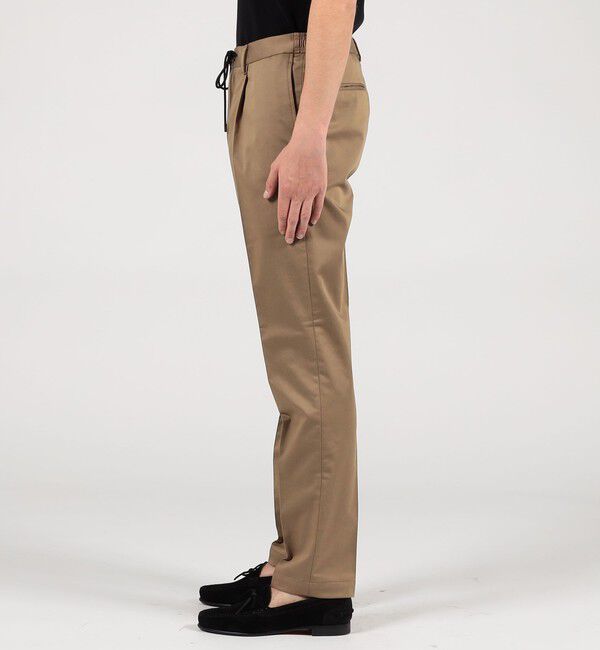 TOMORROWLAND MENS「コットンポリエステルサテン 1プリーツイージースラックス 」|スラックス|