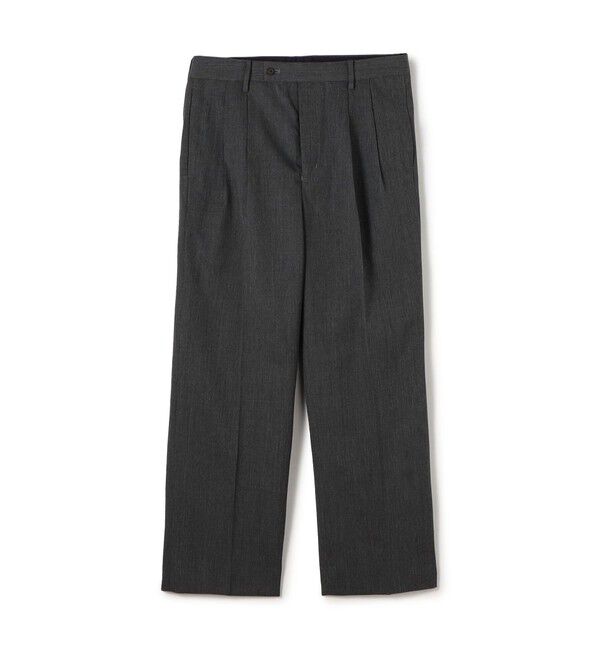 TOMORROWLAND MENS「ハルトツイル 2タックワイドストレートパンツ」|スラックス|17 チャコールグレー