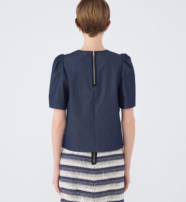 TOMORROWLAND collection「コットンシルクデニム タックベルスリーブプルオーバー」|シャツ・ブラウス|