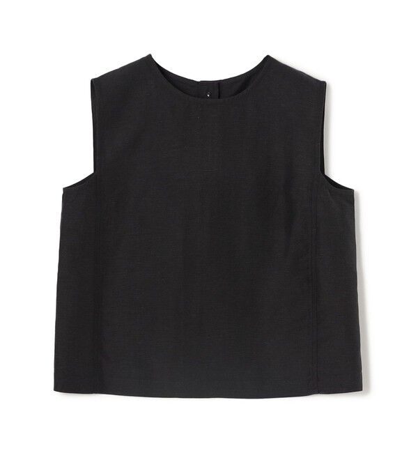 GALERIE VIE「リネンキュプラシルクコンパクト スリーブレス プルオーバーシャツ」|シャツ・ブラウス|17 チャコールグレー