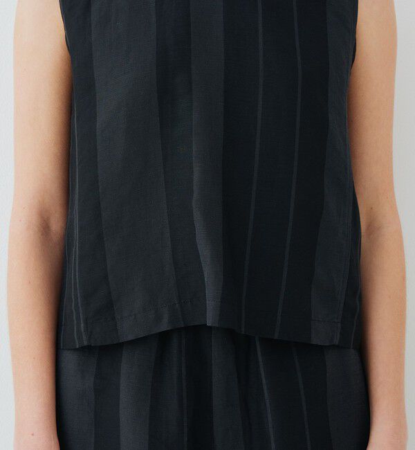 GALERIE VIE「リネンキュプラシルクコンパクト スリーブレス プルオーバーシャツ」|シャツ・ブラウス|