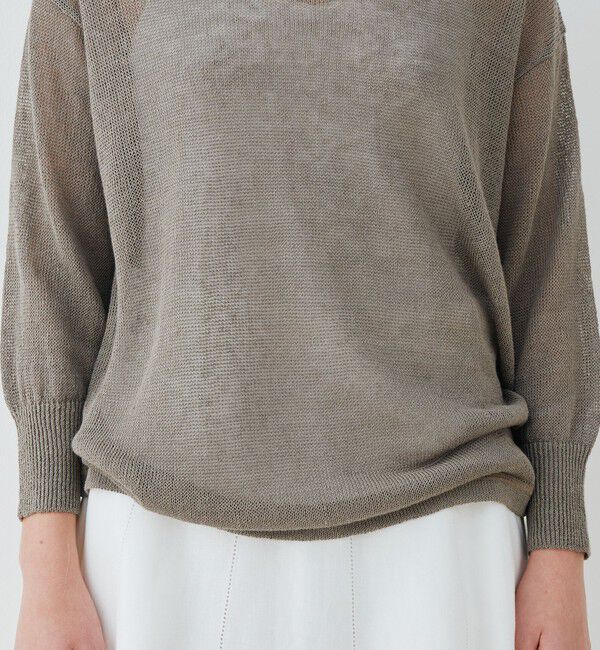 GALERIE VIE「リネンコード ボートネック プルオーバーニット」|ニット・セーター|