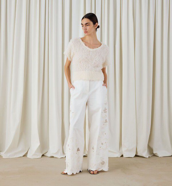 DES PRES「カットワークエンブロイダリー ワイドパンツ」|その他|