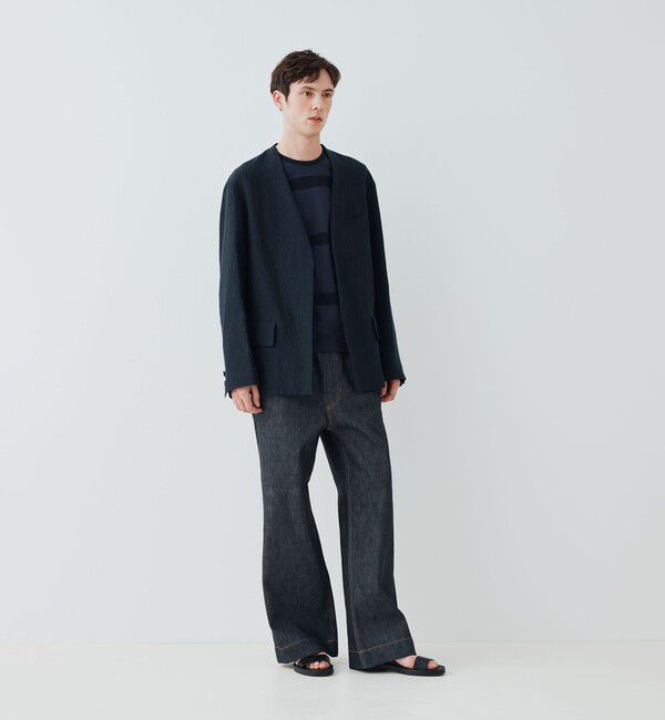 GALERIE VIE「 マリンカナパ カラーレスジャケット」|ノーカラージャケット|