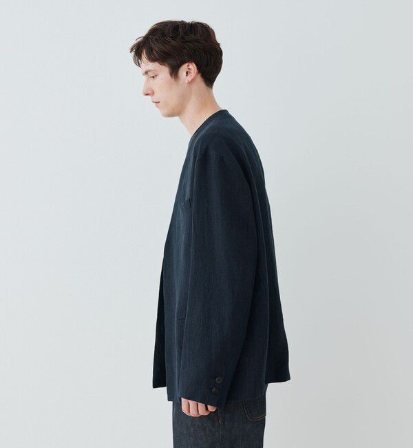 GALERIE VIE「 マリンカナパ カラーレスジャケット」|ノーカラージャケット|