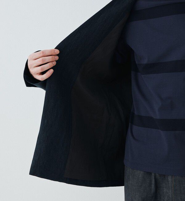 GALERIE VIE「 マリンカナパ カラーレスジャケット」|ノーカラージャケット|