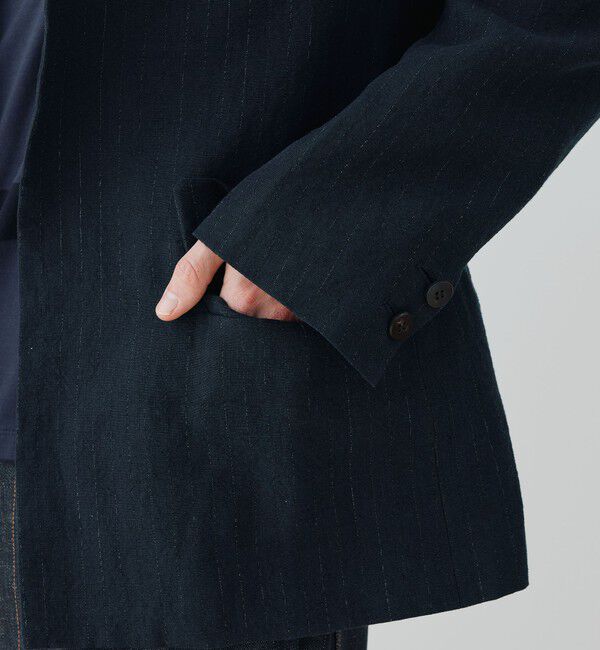 GALERIE VIE「 マリンカナパ カラーレスジャケット」|ノーカラージャケット|