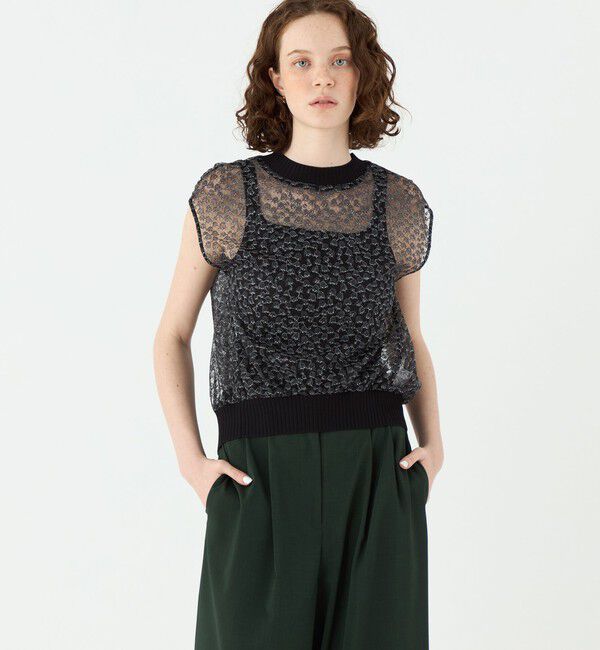 Ballsey「チュールエンブロイダリー バックギャザープルオーバー」|シャツ・ブラウス|