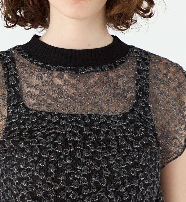 Ballsey「チュールエンブロイダリー バックギャザープルオーバー」|シャツ・ブラウス|