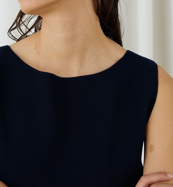 DES PRES「ハイツイストドライコットン ボートネックワンピース」|ワンピース|