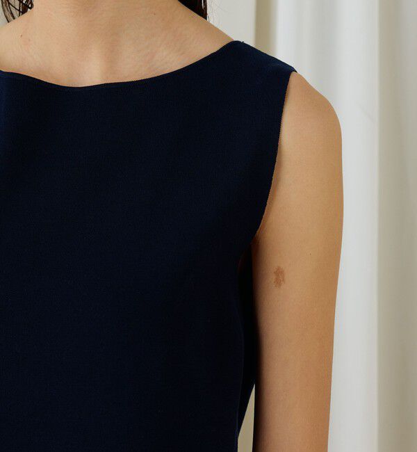 DES PRES「ハイツイストドライコットン ボートネックワンピース」|ワンピース|