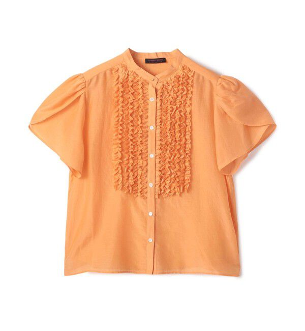 TOMORROWLAND collection「コットンシルクシャンブレー ペタルスリーブブラウス」|シャツ・ブラウス|27 オレンジ