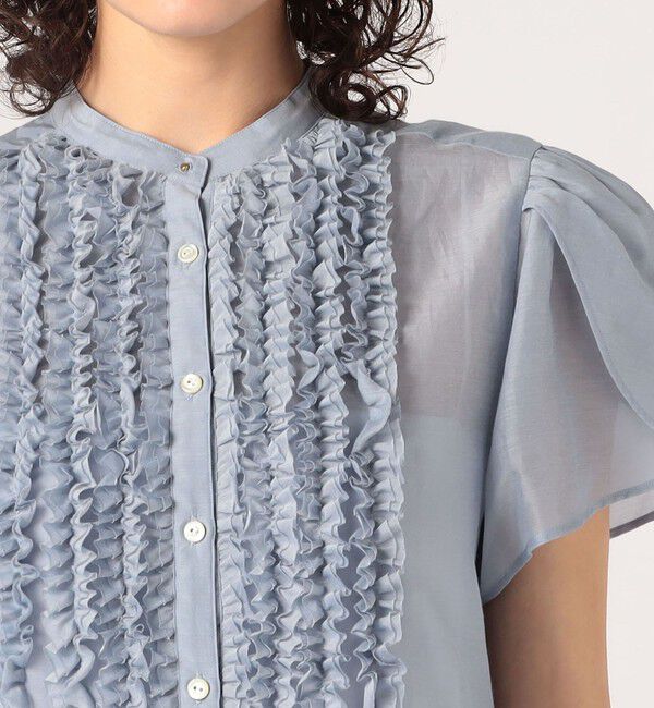 TOMORROWLAND collection「コットンシルクシャンブレー ペタルスリーブブラウス」|シャツ・ブラウス|