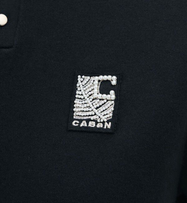 CABaN「コットンカシミヤ パールポロプルオーバー」|ニット・セーター|