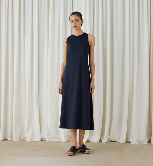 DES PRES「コットンストレッチポプリン フィットフレアサマードレス」|ワンピース|