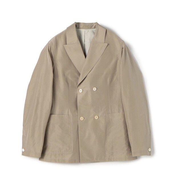 TOMORROWLAND MENS「コットンシルク ダブルブレステッド 4Bジャケット」|テーラードジャケット|43 ベージュ