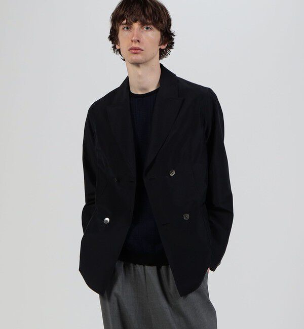 TOMORROWLAND MENS「コットンシルク ダブルブレステッド 4Bジャケット」|テーラードジャケット|