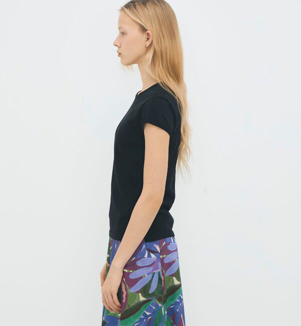 CABaN「コットンポリエステル フレンチスリーブプルオーバー」|ニット・セーター|