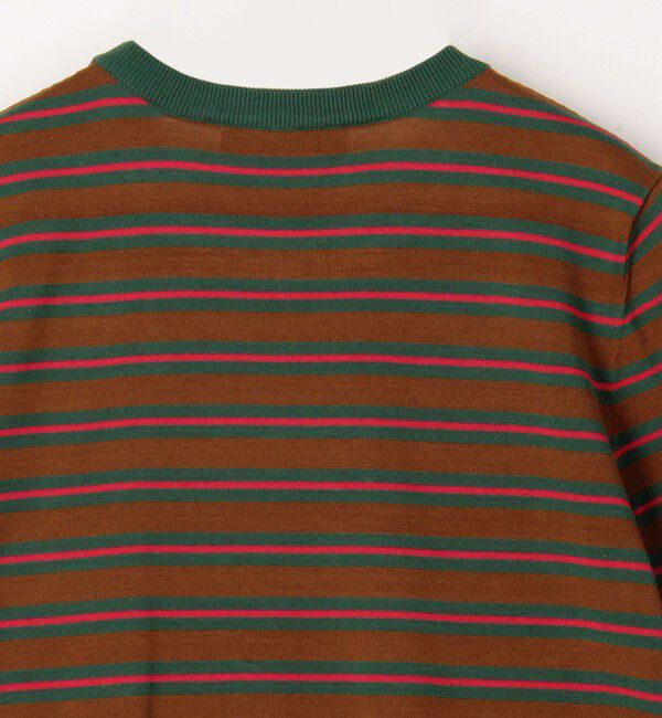 CABaN「コットンストライプ ハーフスリーブプルオーバー」|ニット・セーター|