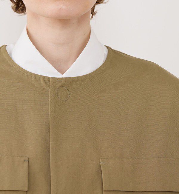 GALERIE VIE「モイストコットン リラックスフィットジャケット」|ノーカラージャケット|