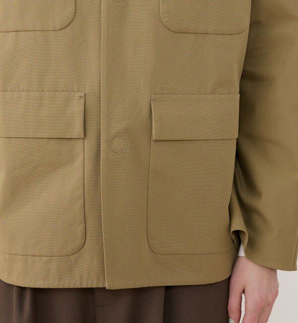 GALERIE VIE「モイストコットン リラックスフィットジャケット」|ノーカラージャケット|