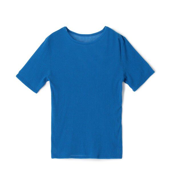 Edition「シアーストライプ ハーフスリーブトップス」|Tシャツ・カットソー|63 ライトブルー