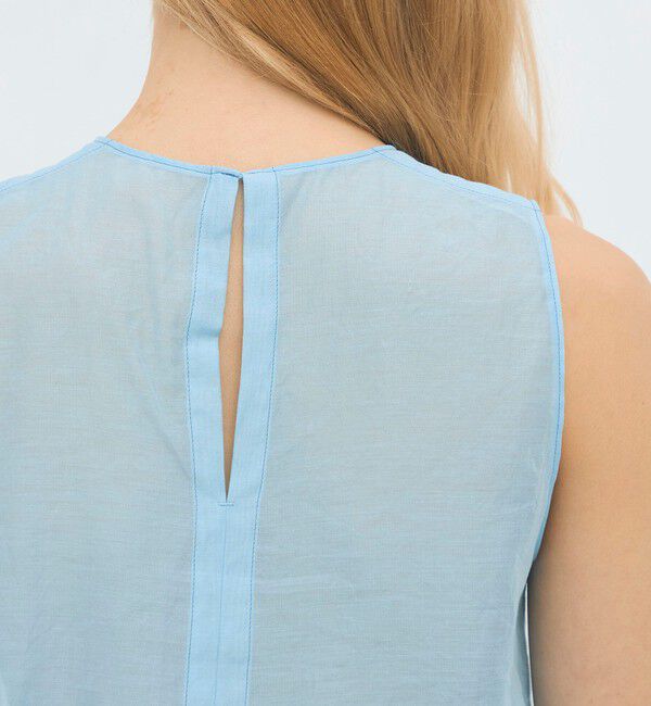 CABaN「コットンシルクオーガンジー ノースリーブブラウス」|シャツ・ブラウス|