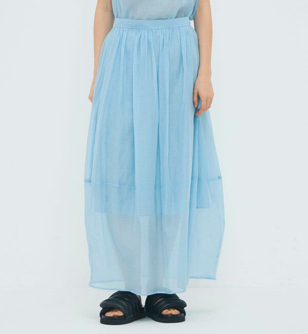 CABaN「コットンシルクオーガンジー ロングスカート」|スカート|