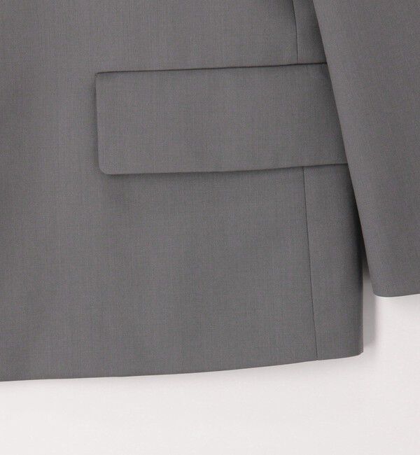 GALERIE VIE「ウォッシャブルギャバジン カラーレスジャケット」|ノーカラージャケット|