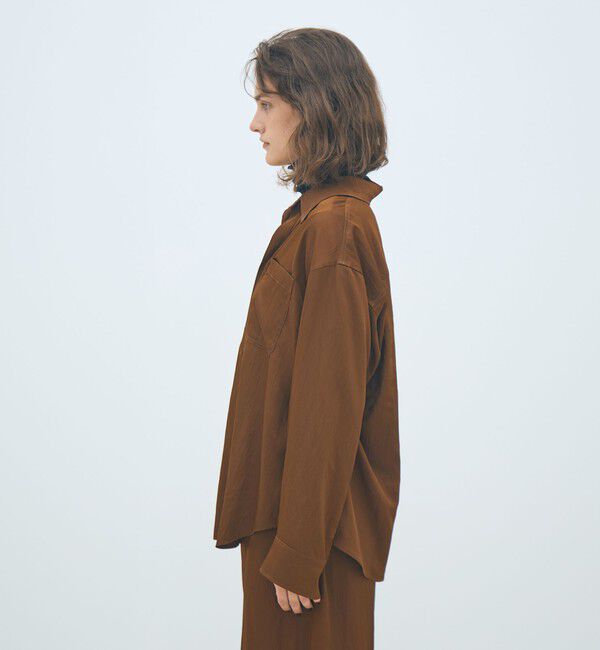 MACPHEE「レーヨンナイロンカルゼ スキッパーシャツ」|シャツ・ブラウス|