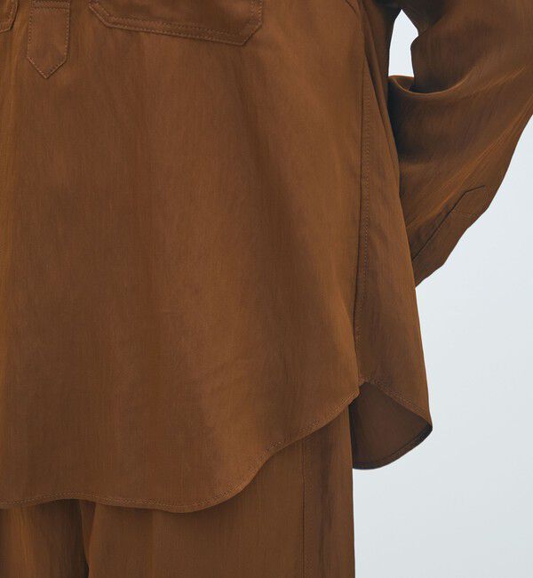 MACPHEE「レーヨンナイロンカルゼ スキッパーシャツ」|シャツ・ブラウス|