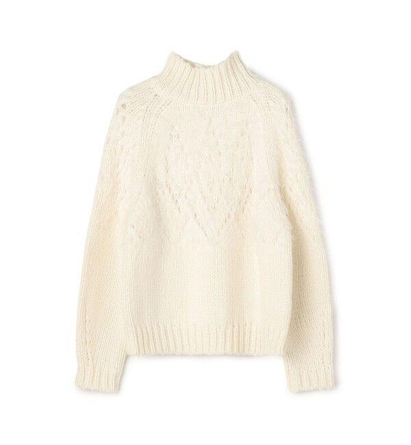 MACPHEE「アイレットシャギー ハイネックプルオーバー」|ニット・セーター|11 ホワイト