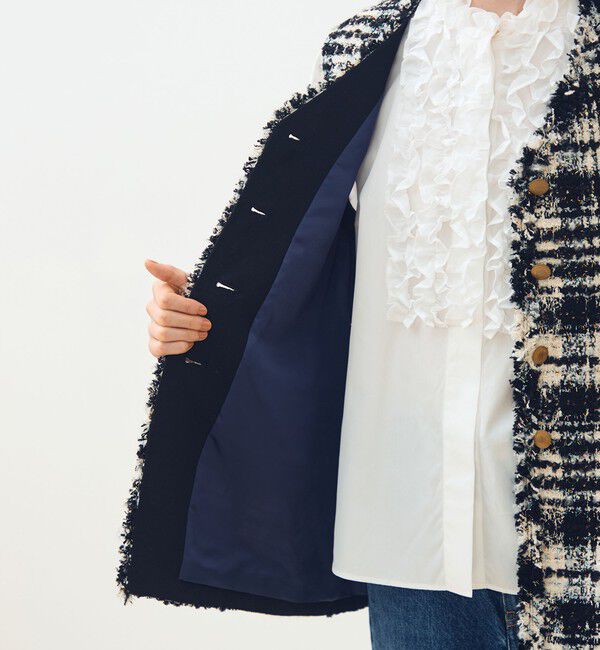 TOMORROWLAND collection「オーロラグレンチェック Vカラージレ」|ベスト・ジレ|