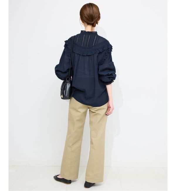 SLOBE IENA「《WEB限定/追加2》フリルピンタックブラウス」|シャツ・ブラウス|