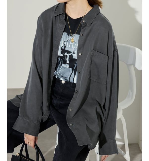 SLOBE IENA「《セットアップ対応可》製品染めシャツ」|シャツ・ブラウス|