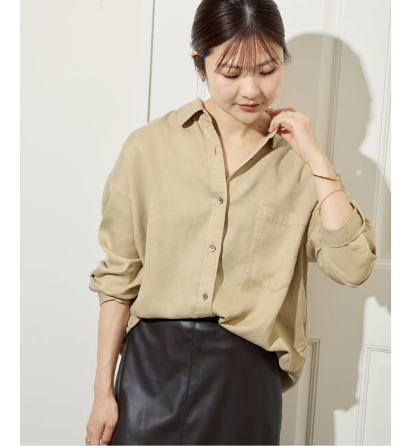 SLOBE IENA「《セットアップ対応可》製品染めシャツ」|シャツ・ブラウス|