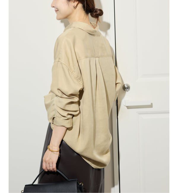 SLOBE IENA「《セットアップ対応可》製品染めシャツ」|シャツ・ブラウス|