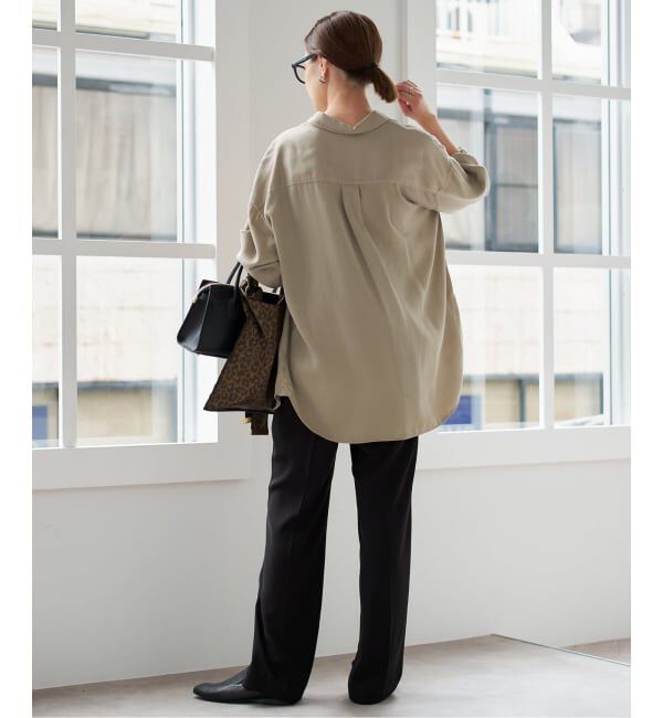 SLOBE IENA「《セットアップ対応可》製品染めシャツ」|シャツ・ブラウス|