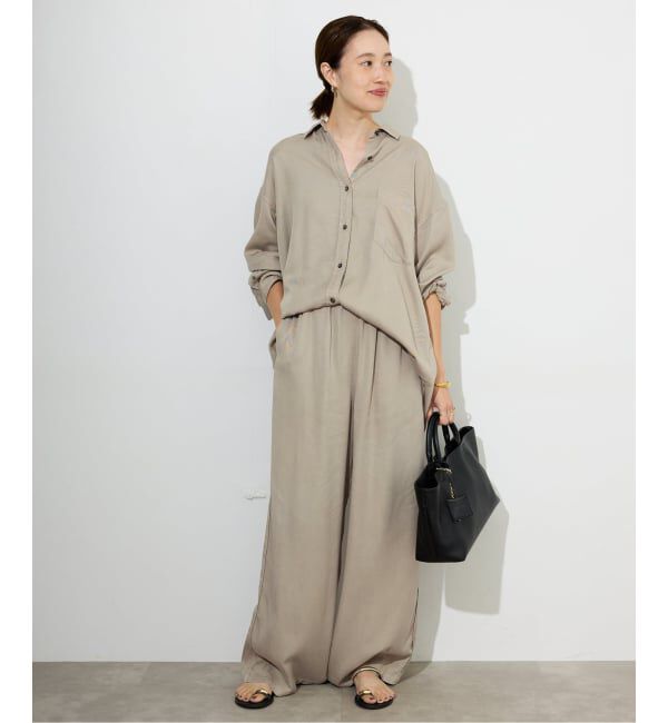 SLOBE IENA「《セットアップ対応可》製品染めシャツ」|シャツ・ブラウス|